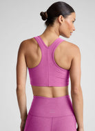 Beyond Yoga Spacedye Simplicity Sports Bra in Sunset Violet Heather Back View