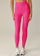 Beyond Yoga Spacedye Caught In The Midi High Waisted Legging in Pink Punch Heather