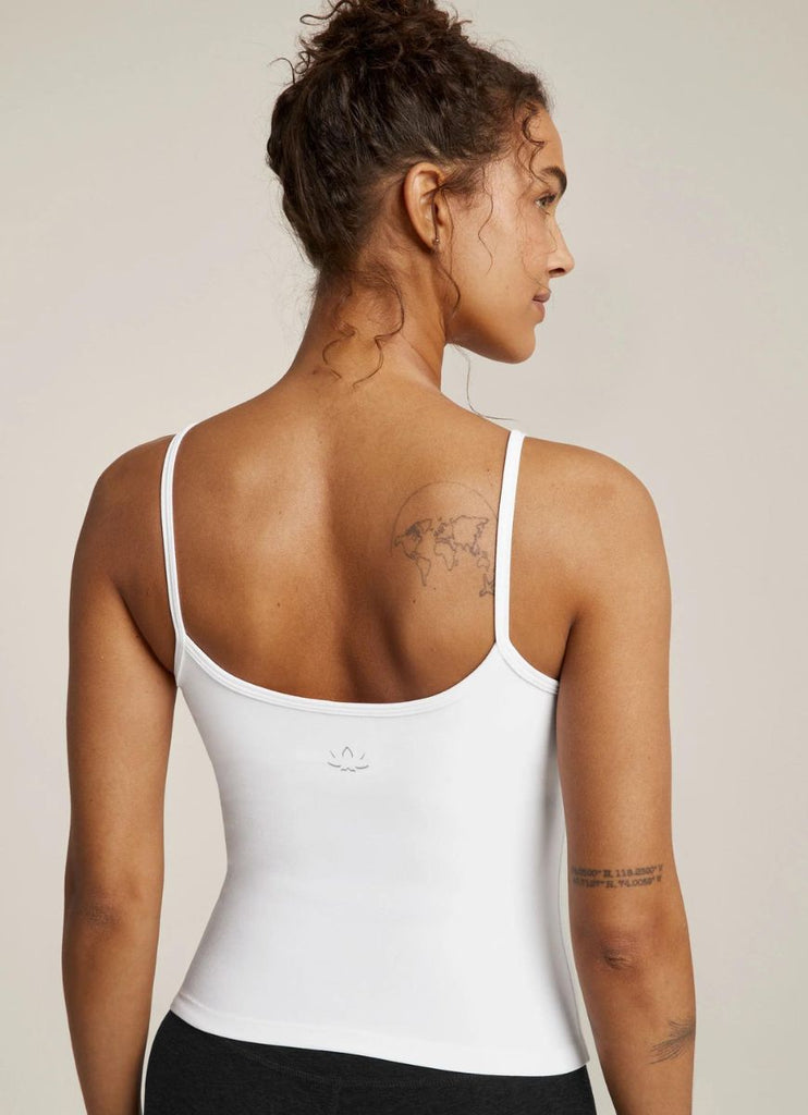 Beyond Yoga Women's Spacedye Truly Tank Top in White Back View