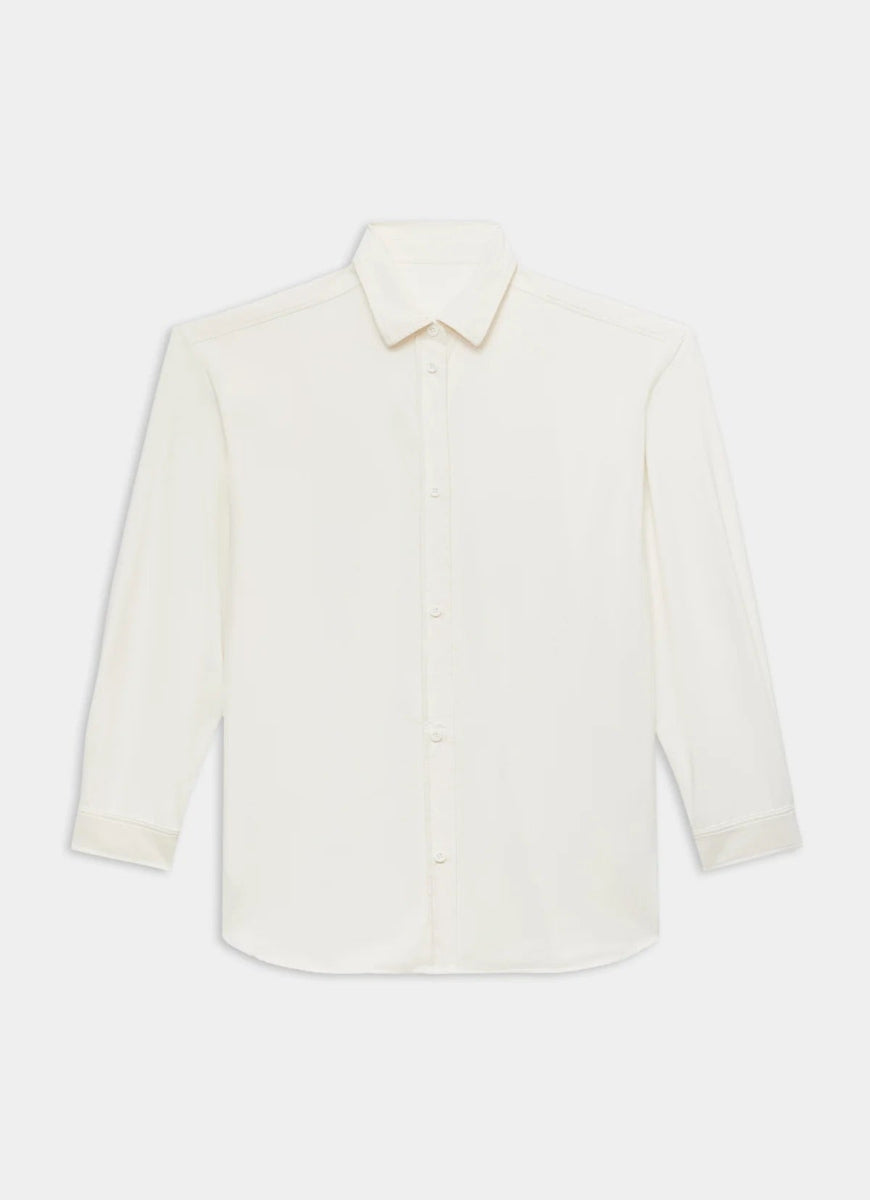 White dress shirt on a white background