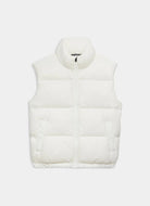 White puffer vest on a white background