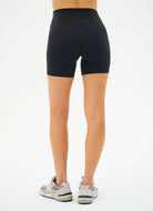 Splits59 Airweight High Waist 6” Bike Short in Black Back View
