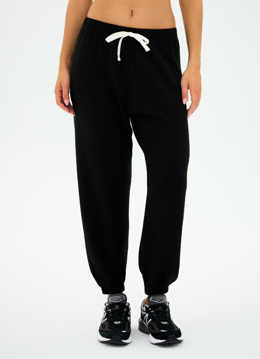 Splits59 Andie Oversized Fleece Sweatpant in Black