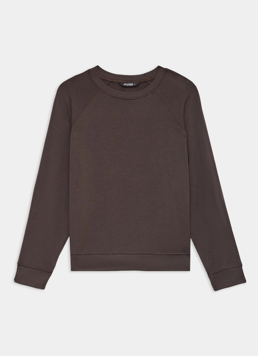 Brown sweatshirt on a light gray background