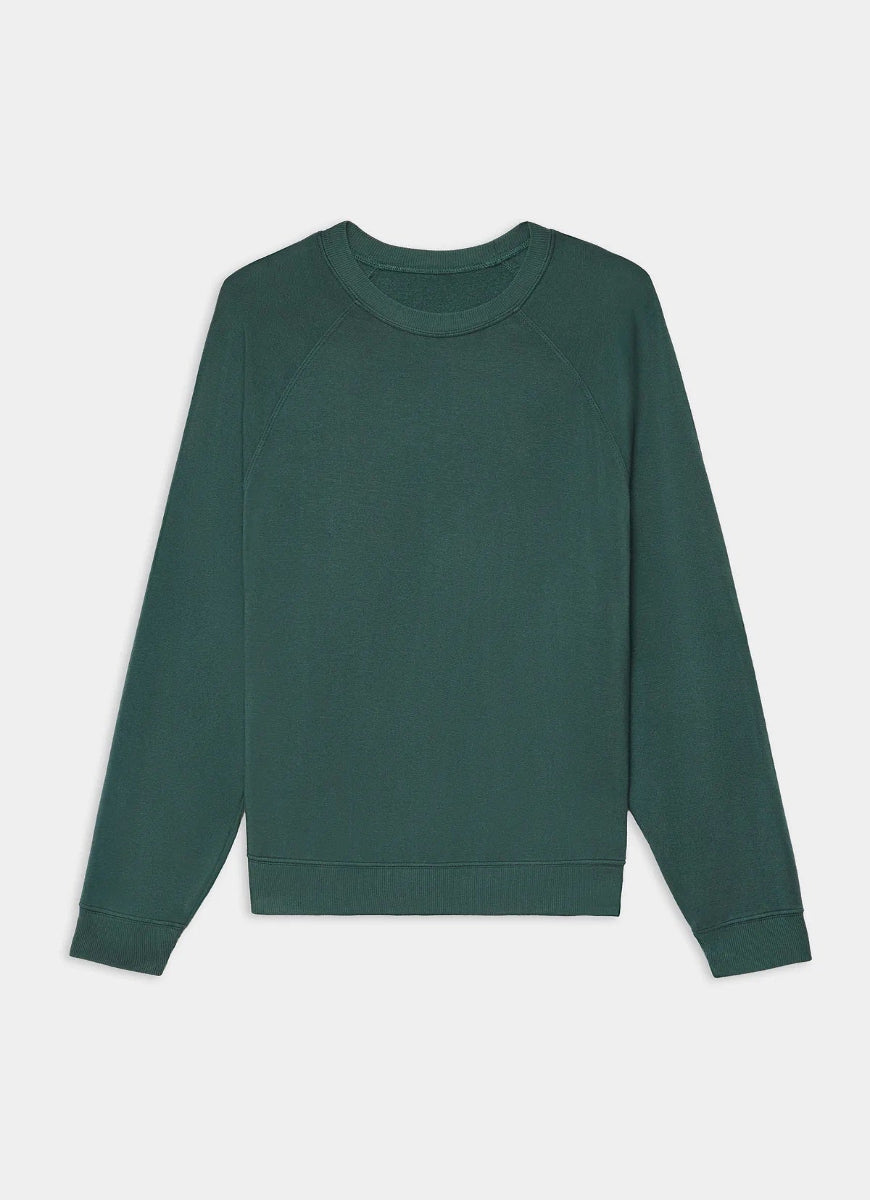 Green sweatshirt on a light gray background