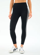 Splits59 Ella High Waist Airweight 7/8 Legging in Black/White Front View