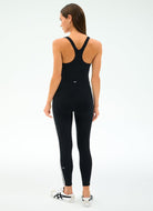 Splits59 Ella High Waist Airweight 7/8 Legging in Black/White Full Length Back View