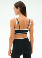 Splits59 Eva Rigor Double Strap Sports Bra in Black/Military Back View