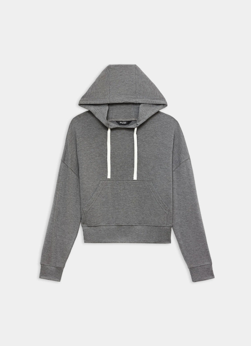 Gray hoodie on a light gray background
