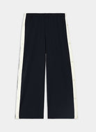 Brown pants with button details on a white background