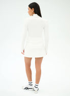 Splits59 Kaia Active Rib Court Skirt in White Full Length Back View