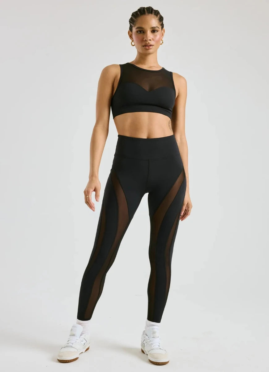 Year of Ours Sport Amanda Legging in Black Full Length Front View