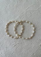 Lo & Co Stranded Pearls Bracelet Double Bracelet Top Down View