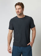 Vuori Men's Strato Tech Tee in Charcoal Heather