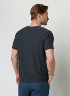 Vuori Men's Strato Tech Tee in Charcoal Heather Back View