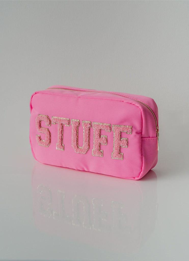 The STUFF Pouch Cosmetic Travel Bag in Bubblegum/Pink