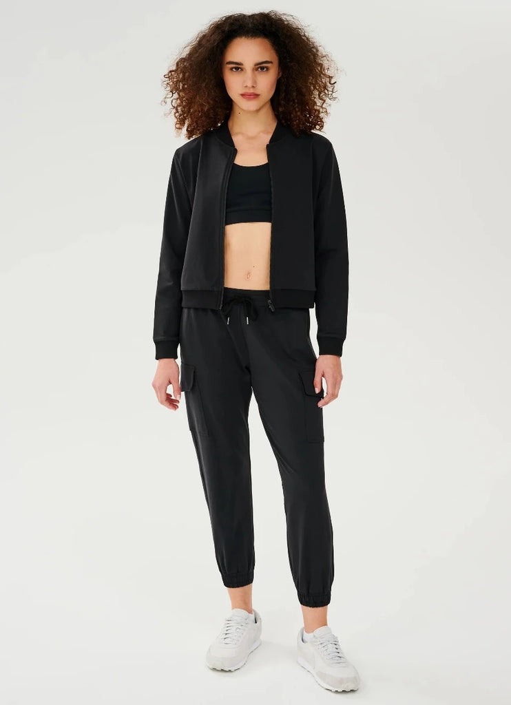 Splits59 Supplex Women's Cargo Pant in Black Full Front View