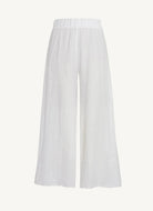 Vitamin A Tallows Wide Leg Linen Pant in White Product Shot View