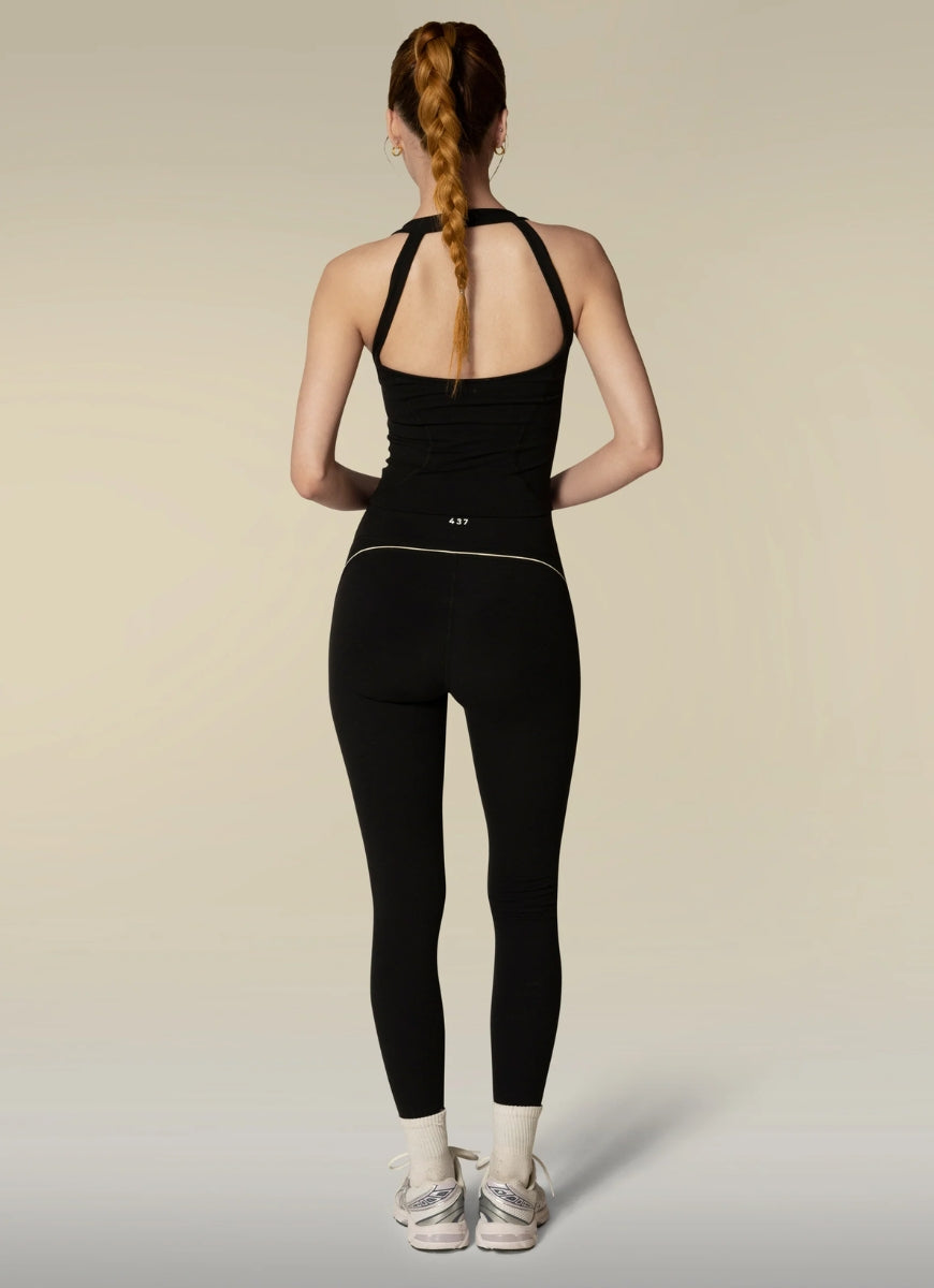 437 The Studio Legging in Black/Crème Back View