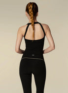 437 The Studio Tank Top in Black/Crème Back View