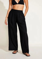 Vitamin A The Getaway Linen Pant in Black