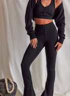 Strut This The Shrug Women's Top in Black Full Front View