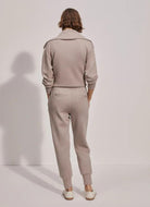 Varley The Slim Cuff Pant 25” in Taupe Marl Full Back View
