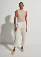 Varley The Slim Pant in Ivory Marl Full Front View