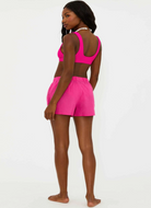 BEACH RIOT Tia Short in Bright Fuchsia Back View