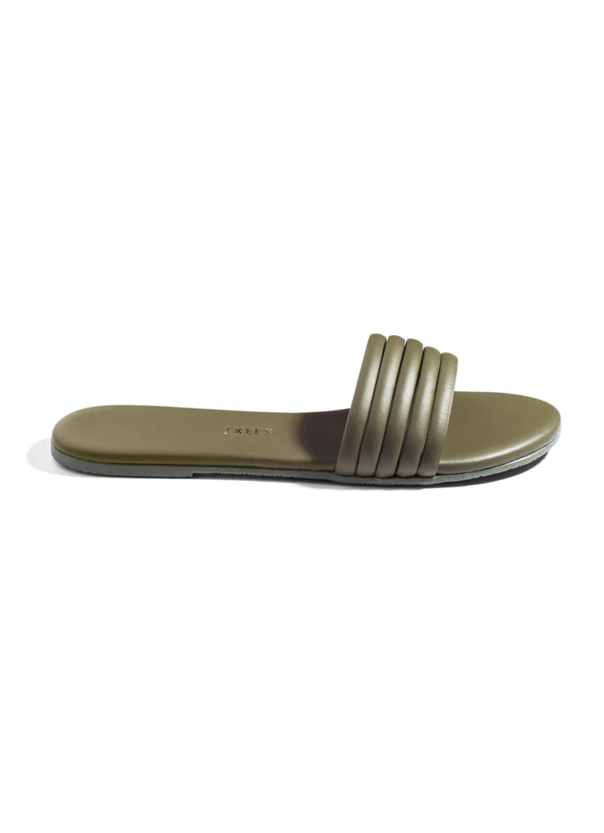 TKEES Women's Serena Slides in Olive Side View