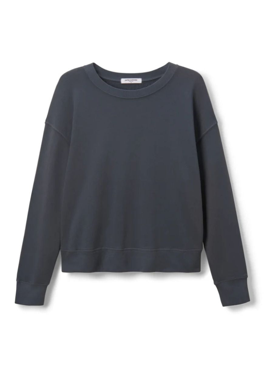 perfectwhitetee Tyler Pullover Sweatshirt in Night Product Shot View
