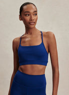 Varley Assure Cerys Sports Bra in Sodalite Blue Close Up Front View