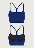Varley Assure Cerys Sports Bra in Sodalite Blue Product Shot View of Front and Back