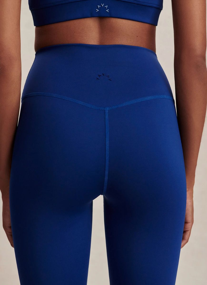 Varley Assure High-Rise Legging 25" in Sodalite Blue Close Up Back View