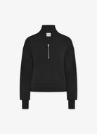Varley Davidson Sweat Half Zip in Black Product Shot View