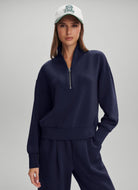 Varley Davidson Sweatshirt in Blue Nights Front View