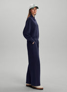 Varley Davidson Sweatshirt in Blue Nights Full Length Side View