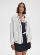 Varley Decker Off-Court Cardigan in White