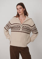 Varley Hopkin Half Zip Sweater in Oat Milk