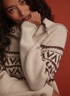 Varley Hopkin Half Zip Sweater in Oat Milk