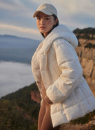 Varley Kaia Quilted Coat in Jet Stream Side View