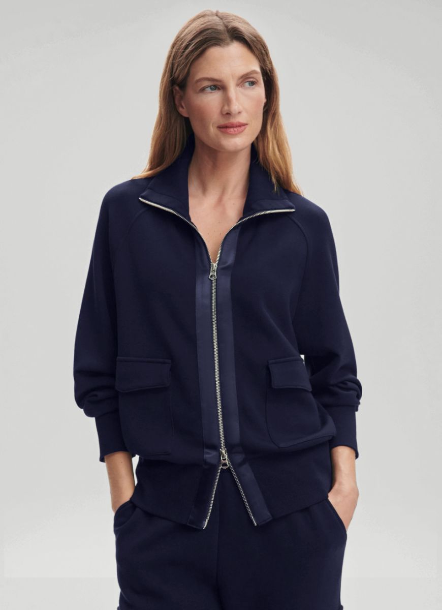 Varley Roxbury Zip-Through Sweatshirt Blue Nights