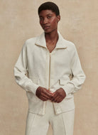 Varley Roxbury Zip-Through Sweatshirt in Ivory Marl