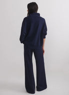 Varley The Extra Wide Leg Pant 29.5" in Navy Full Length Back View