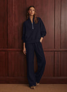 Varley The Wide Leg Pant 30” in Blue Nights ALternate Front View