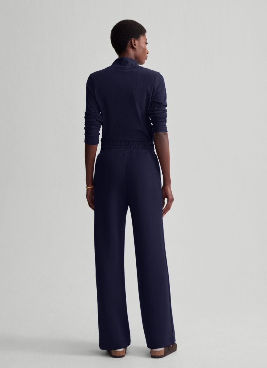 Varley The Wide Leg Pant 30” in Blue Nights Back View