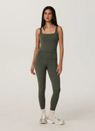 Vuori AllTheForm Support Tank Top in Army