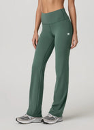 Vuori AllTheFeels™ Straight Leg Pant in Agate Green Angled Side View