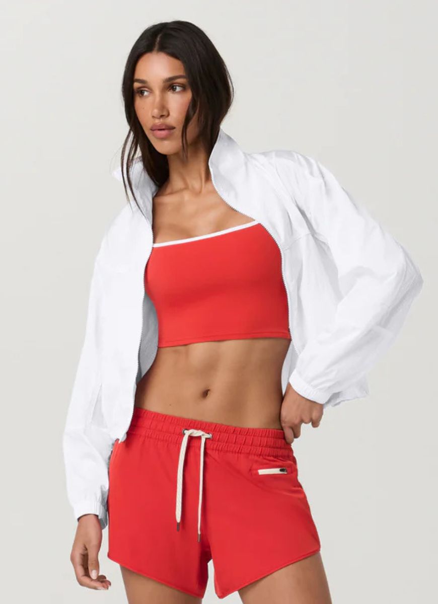 Vuori Court Full Zip Jacket in White