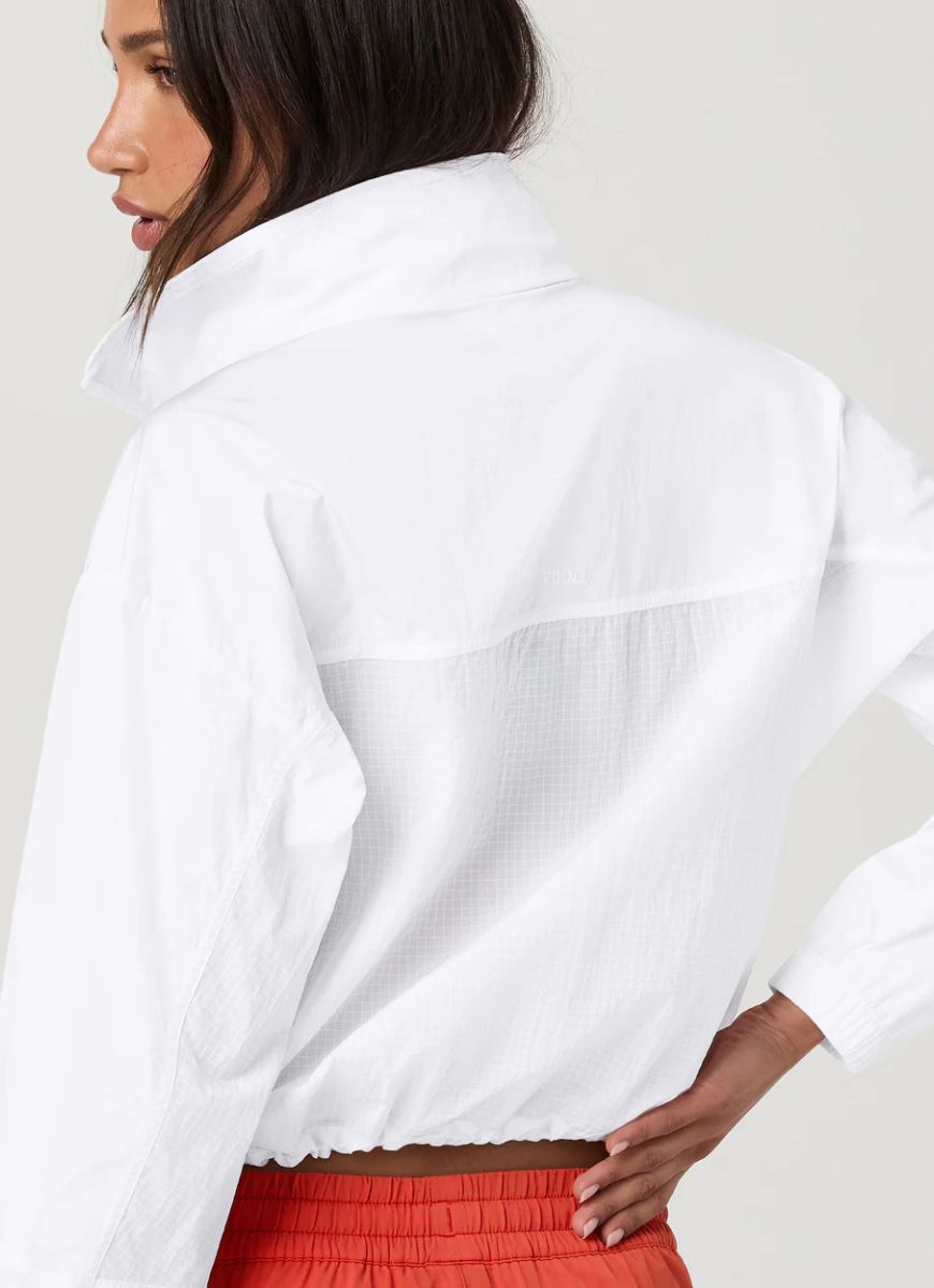 Vuori Court Full Zip Jacket in White